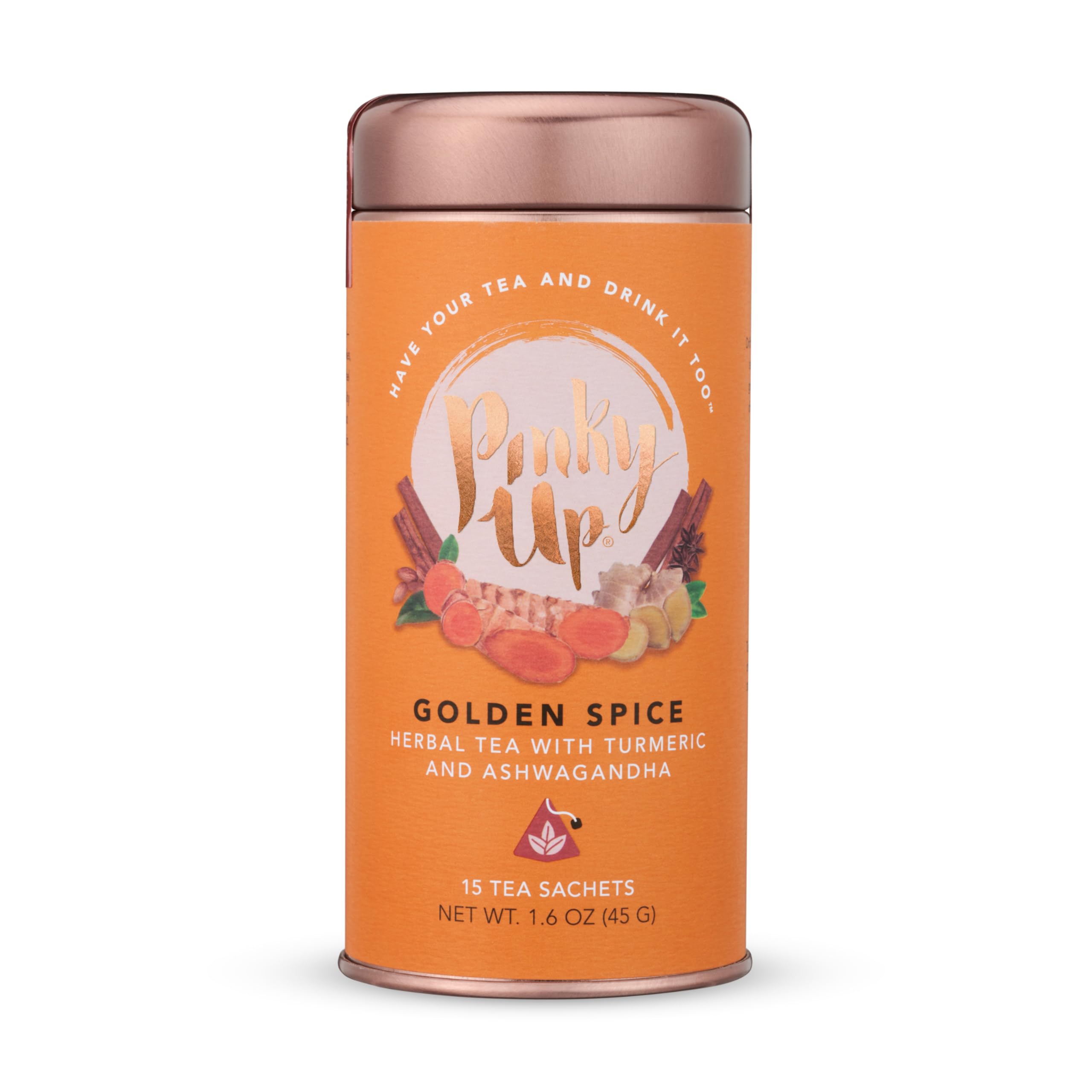 Amazon.com : Pinky Up Golden Spice Herbal Tea, Herbal Tea with